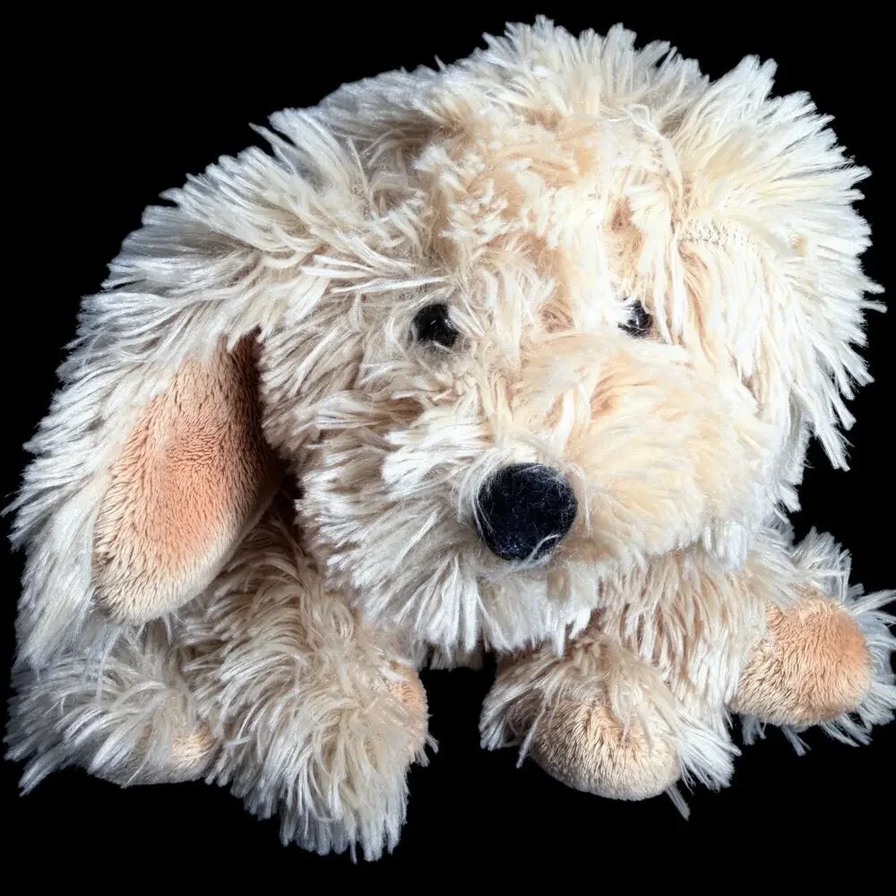 Vtg Boyds Bears Droopsley Plush Puppy Dog #3809052 Cream Beanbag 2005 9 In